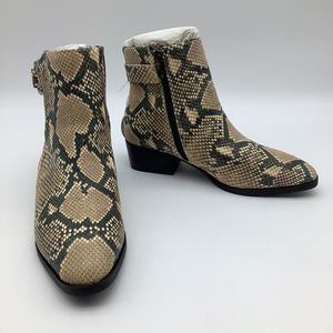 Steven By Steve Madden Ringer Snakeskin‎ Ankle Boots 6.5 New